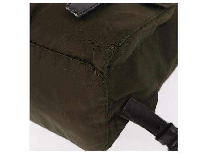 PRADA Backpack Nylon Khaki Silver Auth 159721 Silvery - view 17