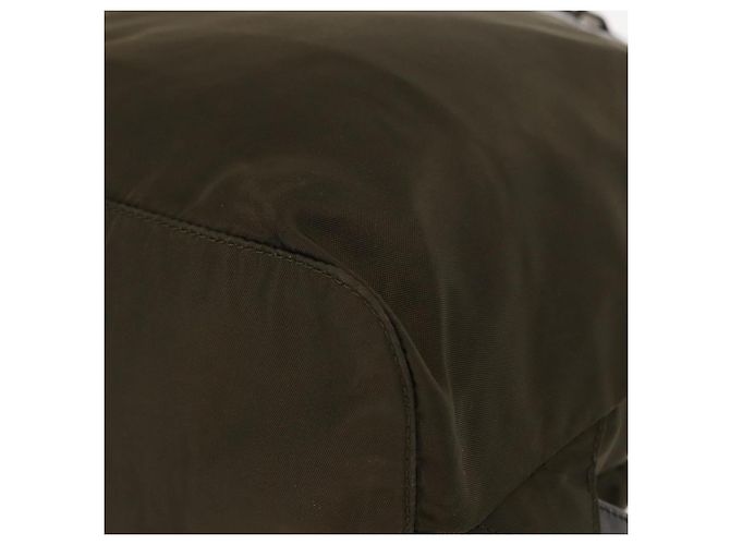 PRADA Backpack Nylon Khaki Silver Auth 159721 Silvery - view 19