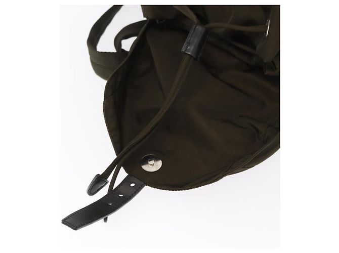 PRADA Backpack Nylon Khaki Silver Auth 159721 Silvery - view 24