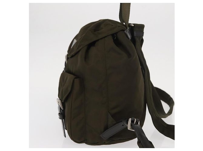PRADA Backpack Nylon Khaki Silver Auth 159721 Silvery - view 3