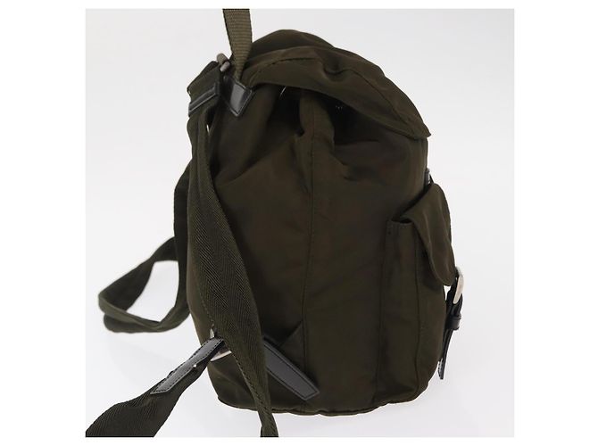 PRADA Backpack Nylon Khaki Silver Auth 159721 Silvery - view 4