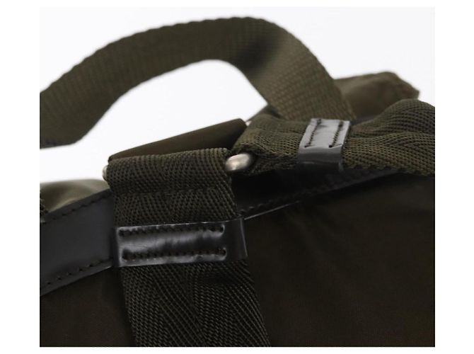 PRADA Backpack Nylon Khaki Silver Auth 159721 Silvery - view 9
