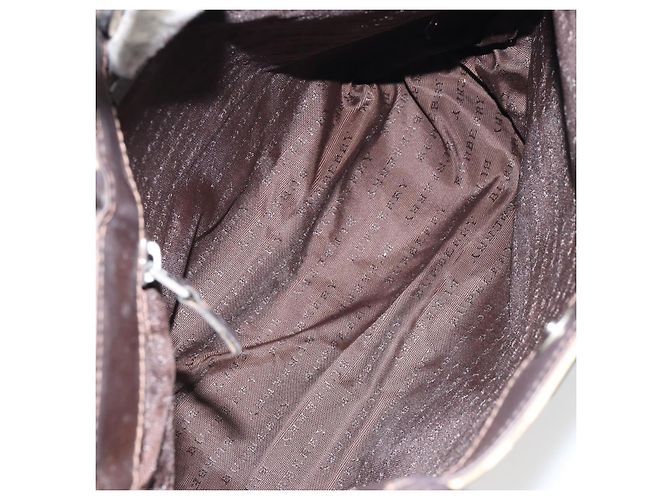 Bolsa de mão em PVC bege e dourado com estampa Nova Check da BURBERRY Auth 159987 - vista 11
