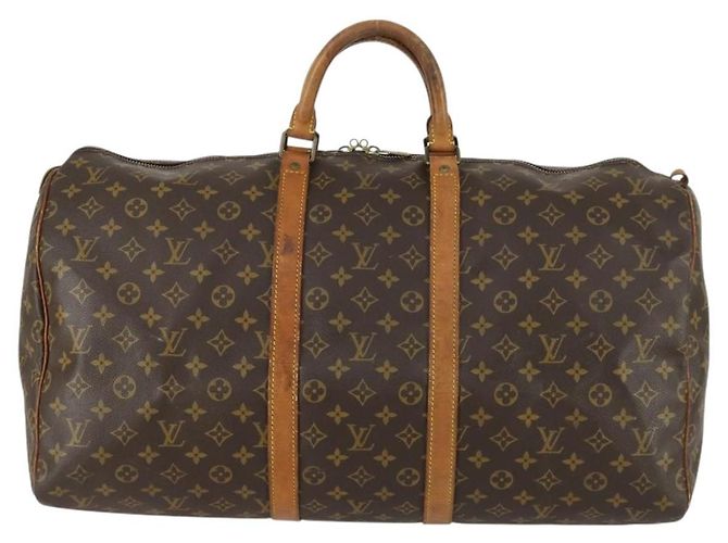 LOUIS VUITTON Borsa Boston Monogram Keepall 55 M41424 LV Auth BA9184 Monogramma - vista 13