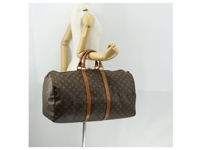 LOUIS VUITTON Borsa Boston Monogram Keepall 55 M41424 LV Auth BA9184 Monogramma - vista 22