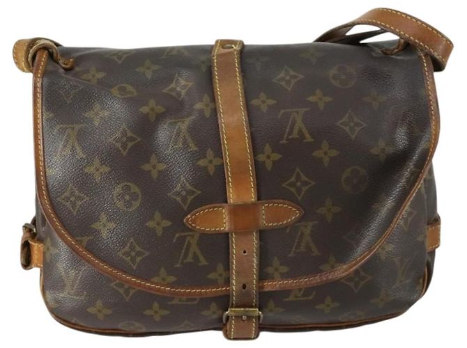 LOUIS VUITTON Borsa a Spalla Monogram Saumur 30 M42256 LV Auth ka1287 Monogramma - vista 2