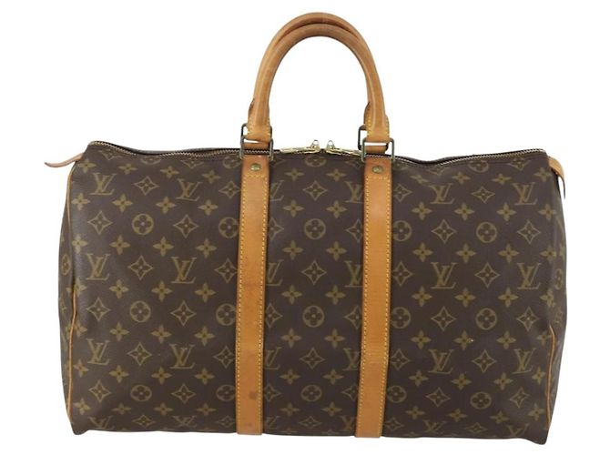 LOUIS VUITTON Borsa Boston Monogram Keepall 45 M41428 LV Auth 156591 Monogramma - vista 13