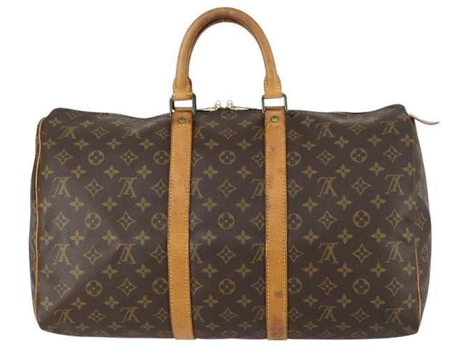 LOUIS VUITTON Borsa Boston Monogram Keepall 45 M41428 LV Auth 156591 Monogramma - vista 2