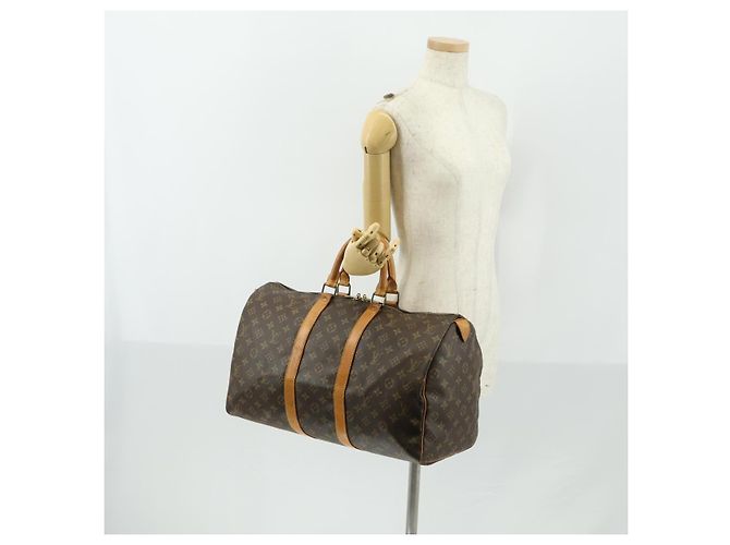 LOUIS VUITTON Borsa Boston Monogram Keepall 45 M41428 LV Auth 156591 Monogramma - vista 21
