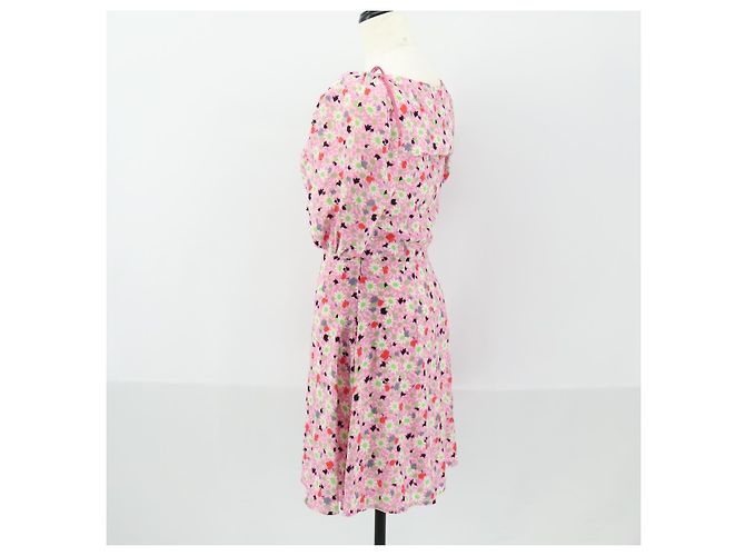Miu Miu Mono de Seda Rosa Auth 154093 - vista 3