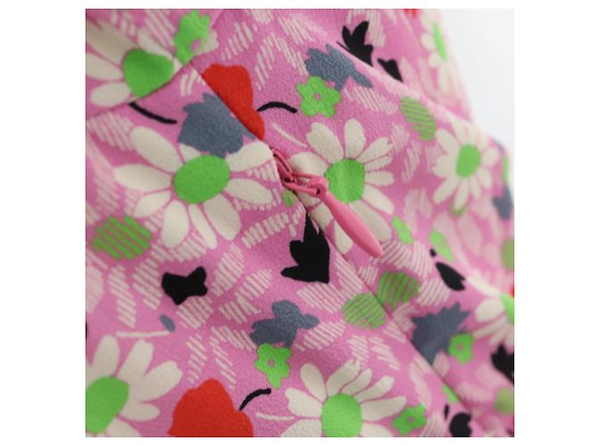 Miu Miu Mono de Seda Rosa Auth 154093 - vista 6