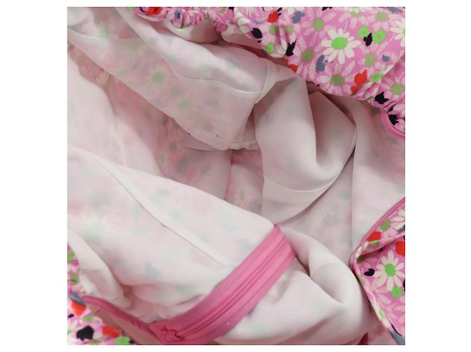Miu Miu Mono de Seda Rosa Auth 154093 - vista 8