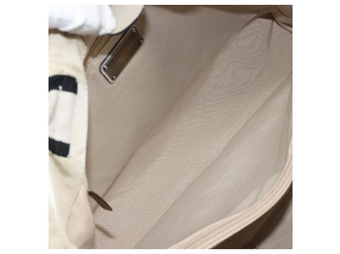 Borsa a mano Vala in nylon beige e argento di Salvatore Ferragamo Auth 159394 - vista 11