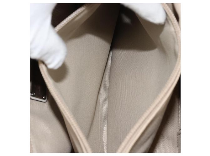 Borsa a mano Vala in nylon beige e argento di Salvatore Ferragamo Auth 159394 - vista 23