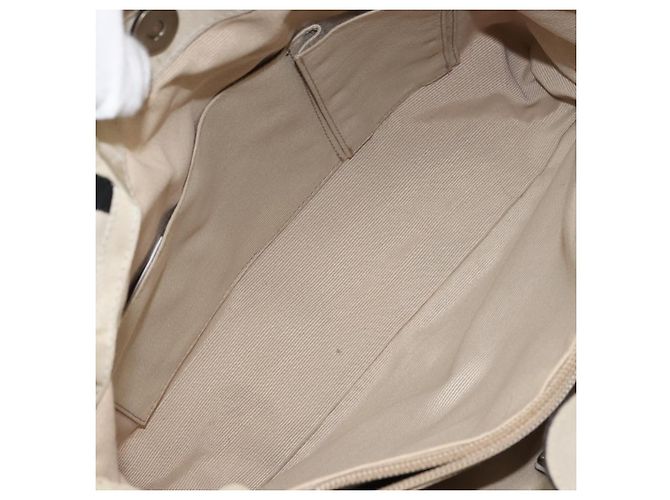 Borsa a mano Vala in nylon beige e argento di Salvatore Ferragamo Auth 159394 - vista 24