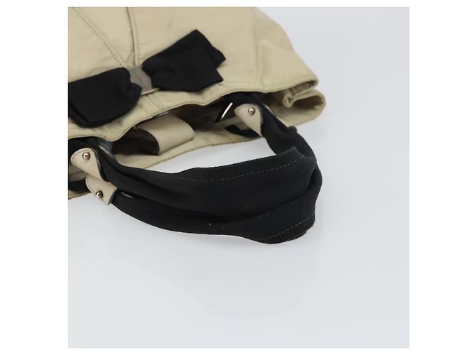 Borsa a mano Vala in nylon beige e argento di Salvatore Ferragamo Auth 159394 - vista 7