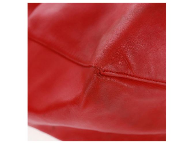 Céline Borsa tote Horizontalkava in pelle rossa e oro Auth bs32104 Rosso D'oro - vista 15