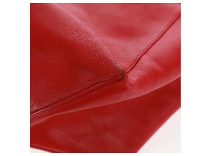 Céline Borsa tote Horizontalkava in pelle rossa e oro Auth bs32104 Rosso D'oro - vista 16
