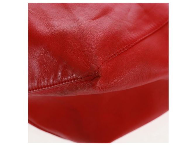 Céline Borsa tote Horizontalkava in pelle rossa e oro Auth bs32104 Rosso D'oro - vista 18