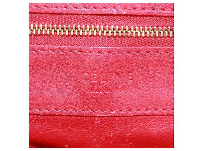 Céline Borsa tote Horizontalkava in pelle rossa e oro Auth bs32104 Rosso D'oro - vista 20