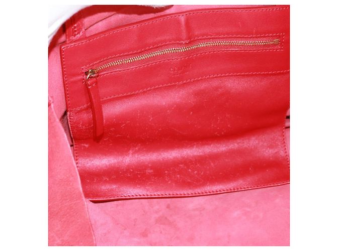 Céline Borsa tote Horizontalkava in pelle rossa e oro Auth bs32104 Rosso D'oro - vista 24