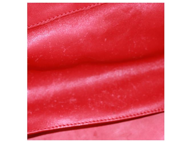 Céline Borsa tote Horizontalkava in pelle rossa e oro Auth bs32104 Rosso D'oro - vista 25
