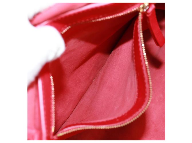 Céline Borsa tote Horizontalkava in pelle rossa e oro Auth bs32104 Rosso D'oro - vista 27