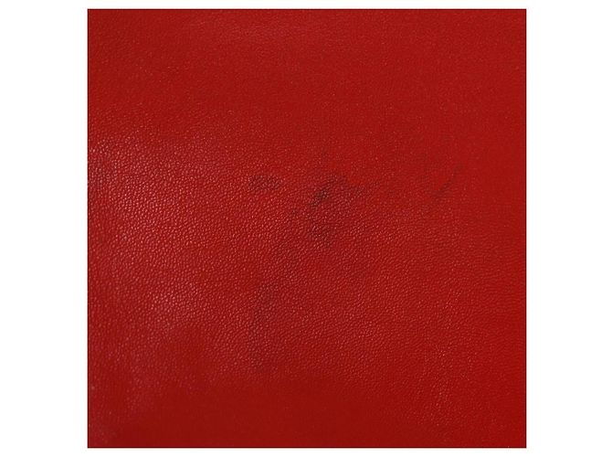 Céline Borsa tote Horizontalkava in pelle rossa e oro Auth bs32104 Rosso D'oro - vista 6