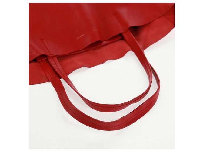 Céline Borsa tote Horizontalkava in pelle rossa e oro Auth bs32104 Rosso D'oro - vista 8