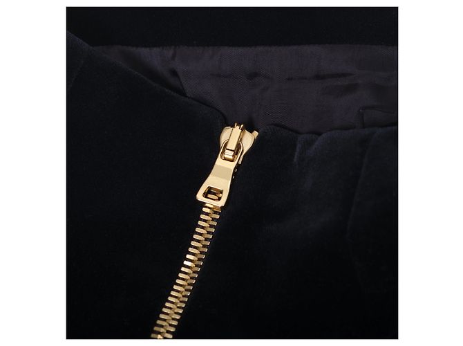 Set Balmain in Velluto Nero con Blazer e Gonna - vista 11