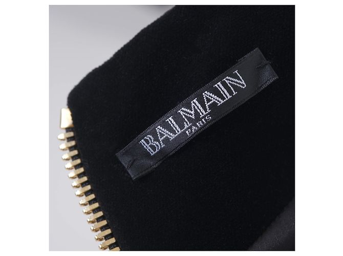 Set Balmain in Velluto Nero con Blazer e Gonna - vista 14