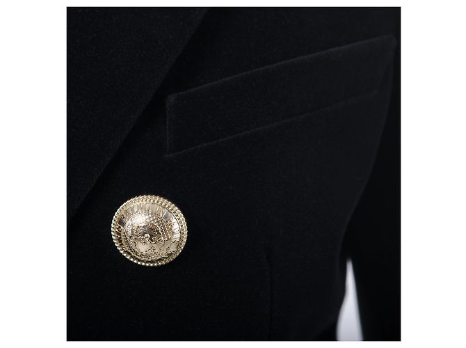 Set Balmain in Velluto Nero con Blazer e Gonna - vista 5