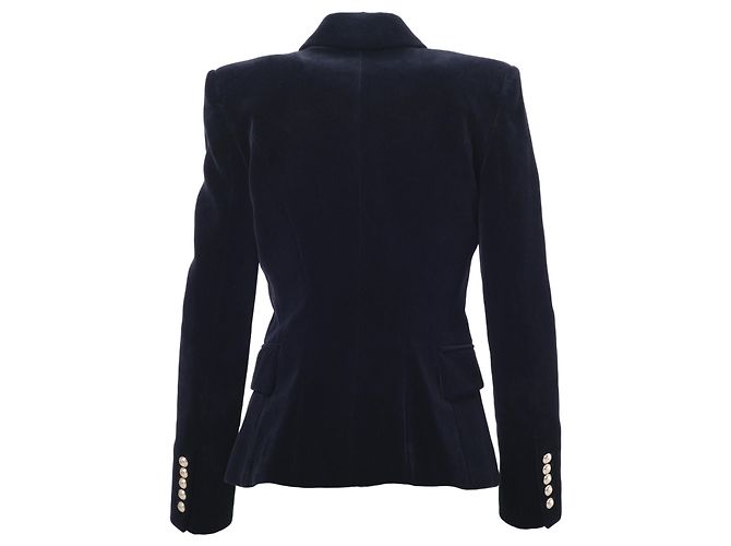 Set Balmain in Velluto Nero con Blazer e Gonna - vista 6