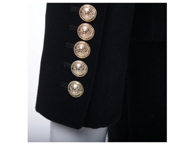 Set Balmain in Velluto Nero con Blazer e Gonna - vista 7