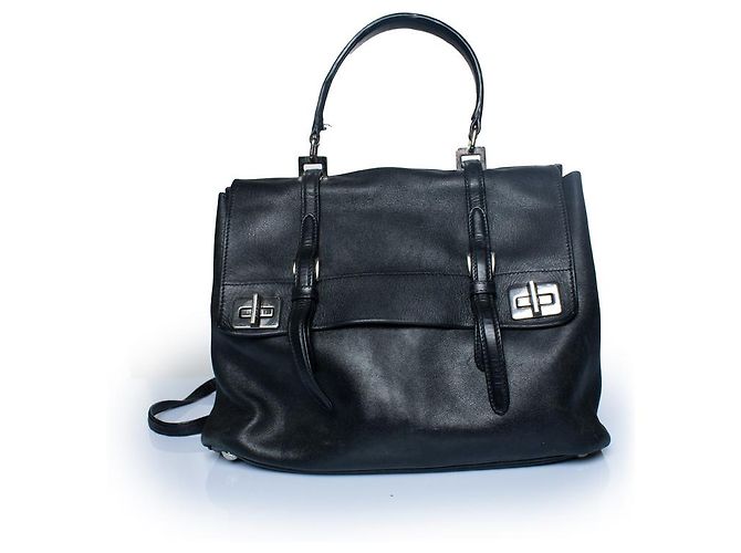 Prada, große umwandelbare Doppel-Twist-Tote mit Obergriff - Ansicht 4
