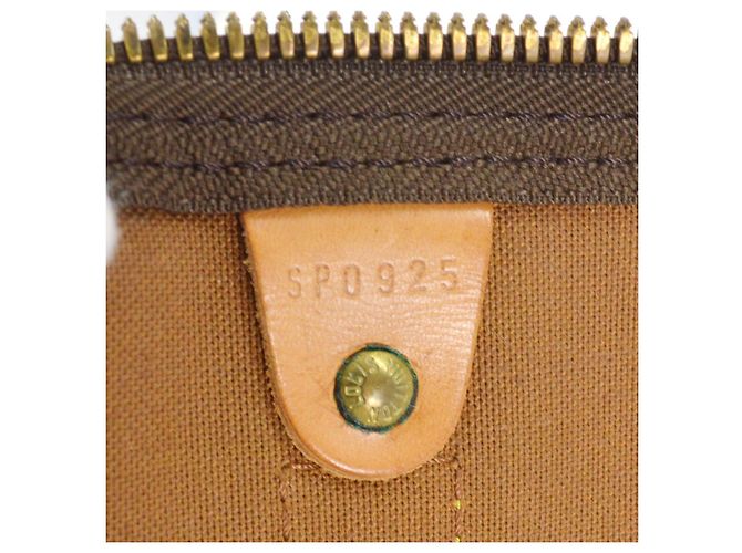 Borsa Keepall Louis Vuitton in tela Monogram 60 Marrone - vista 4