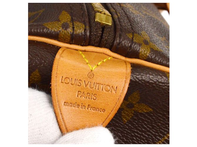 Borsa Keepall Louis Vuitton in tela Monogram 60 Marrone - vista 5