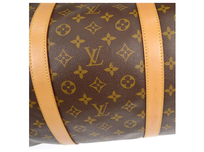 Borsa Keepall Louis Vuitton in tela Monogram 60 Marrone - vista 6