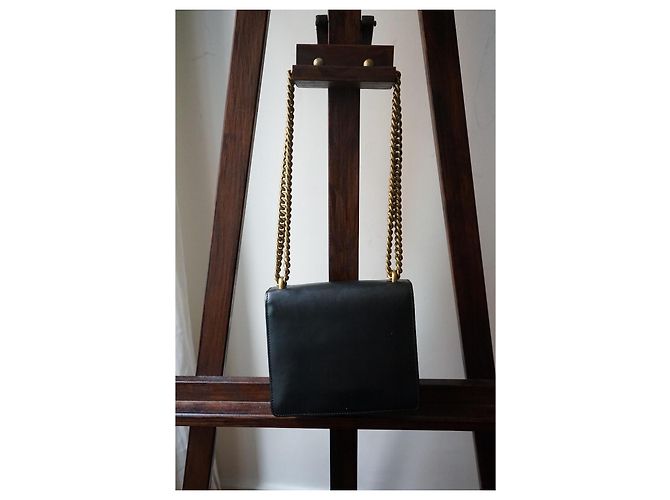 Borsa a tracolla Gucci GG Marmont Chain pelle nera Nero - vista 4