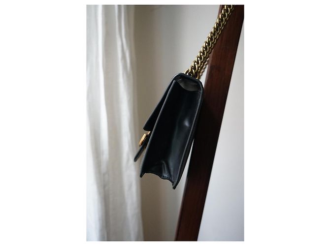 Borsa a tracolla Gucci GG Marmont Chain pelle nera Nero - vista 6