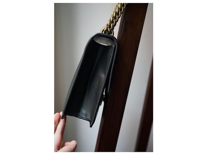 Borsa a tracolla Gucci GG Marmont Chain pelle nera Nero - vista 7