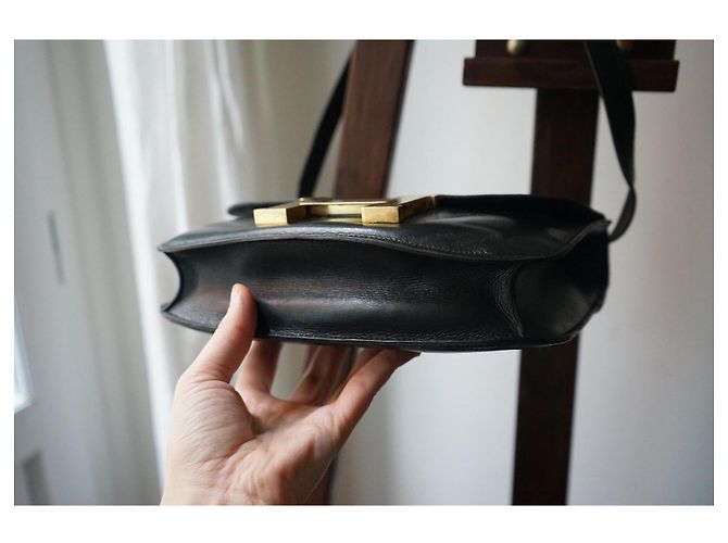 Sac Hermès Constance en cuir box noir - vue 13