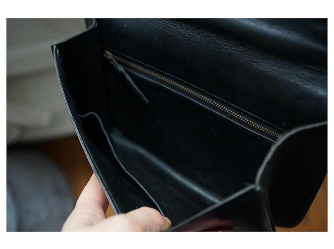 Sac Hermès Constance en cuir box noir - vue 16