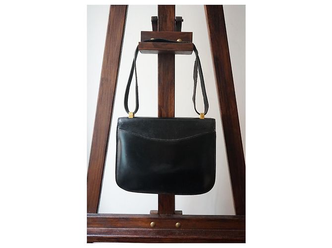 Sac Hermès Constance en cuir box noir - vue 4