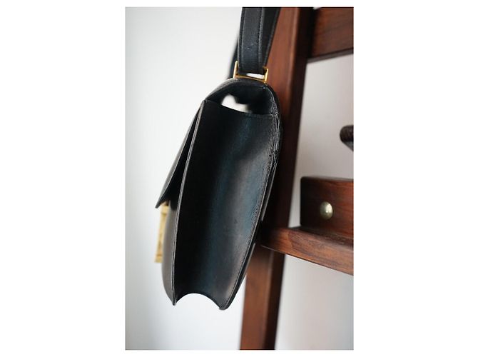 Sac Hermès Constance en cuir box noir - vue 5