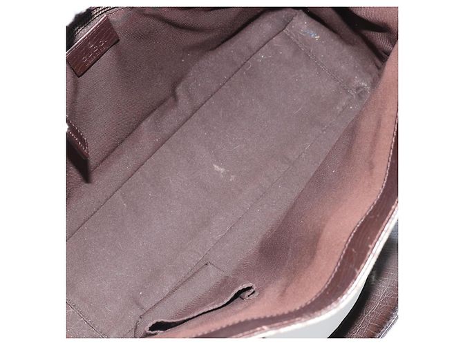 Gucci Bolsa Tote GG Supreme PVC Bege Prata 141976 Auth ka1243 - vista 11