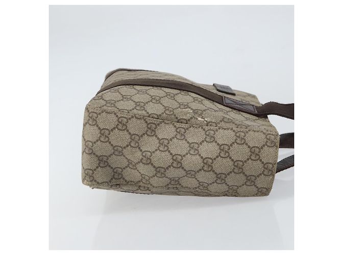 Gucci Bolsa Tote GG Supreme PVC Bege Prata 141976 Auth ka1243 - vista 3
