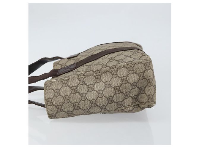 Gucci Bolsa Tote GG Supreme PVC Bege Prata 141976 Auth ka1243 - vista 4