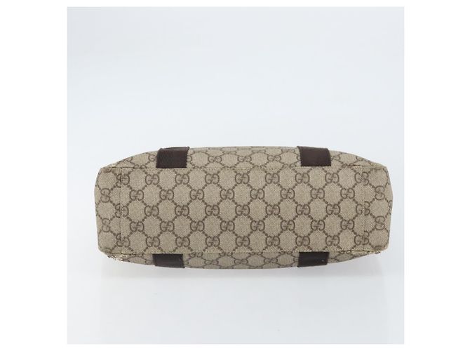 Gucci Bolsa Tote GG Supreme PVC Bege Prata 141976 Auth ka1243 - vista 5