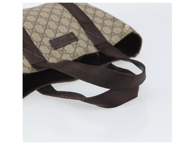 Gucci Bolsa Tote GG Supreme PVC Bege Prata 141976 Auth ka1243 - vista 7